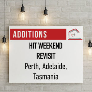 HIT Weekend Revisit Ticket, Perth, Adelaide, Tasmania